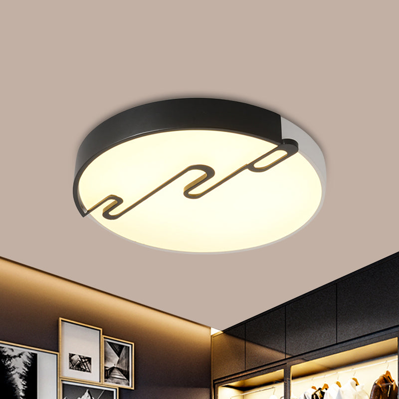 Drum Flush Mount Lighting Minimalist Acrylic LED White Ceiling Light Fixture for Bedroom Clearhalo 'Ceiling Lights' 'Close To Ceiling Lights' 'Close to ceiling' 'Flush mount' Lighting' 1711986