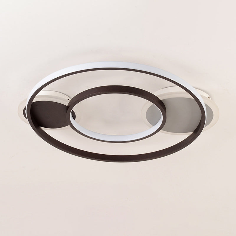 Round Acrylic Flush Ceiling Light Nordic LED Black Flushmount Lighting in Warm/White Light Clearhalo 'Ceiling Lights' 'Close To Ceiling Lights' 'Close to ceiling' 'Flush mount' Lighting' 1712012