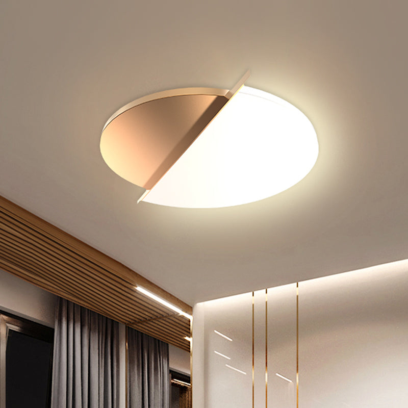 Minimalist 16"/23.5" Wide LED Flush Mount White Sunrise Ceiling Light Fixture with Acrylic Shade for Bedroom White Clearhalo 'Ceiling Lights' 'Close To Ceiling Lights' 'Close to ceiling' 'Flush mount' Lighting' 1712349