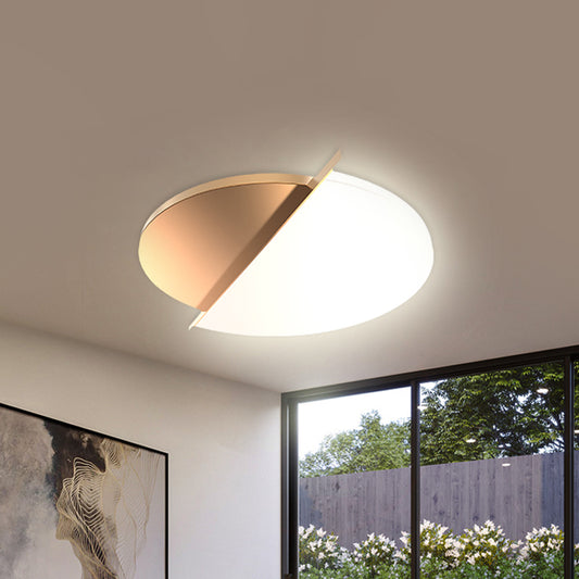 Minimalist 16"/23.5" Wide LED Flush Mount White Sunrise Ceiling Light Fixture with Acrylic Shade for Bedroom Clearhalo 'Ceiling Lights' 'Close To Ceiling Lights' 'Close to ceiling' 'Flush mount' Lighting' 1712350