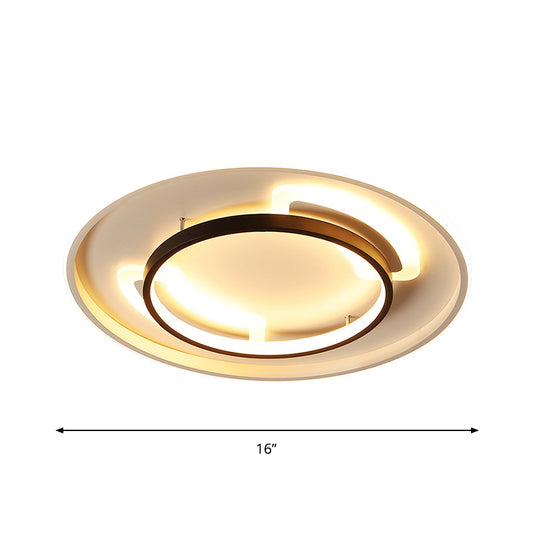 Acrylic Circular Flush Ceiling Light Modern 16"/19.5" W LED White Flush Mount Lamp in Warm/White Light Clearhalo 'Ceiling Lights' 'Close To Ceiling Lights' 'Close to ceiling' 'Flush mount' Lighting' 1712464