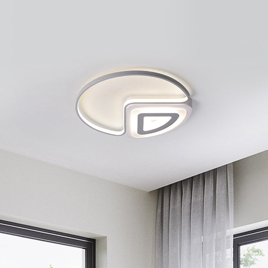 Acrylic Splicing Flush Mount Light Modernist LED Grey Flushmount Lighting in Warm/White Light, 18"/21.5" Wide Clearhalo 'Ceiling Lights' 'Close To Ceiling Lights' 'Close to ceiling' 'Flush mount' Lighting' 1712556