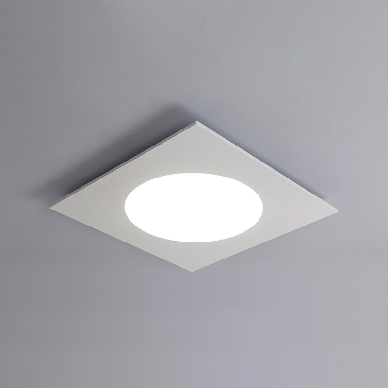 White Square Flushmount Contemporary 19.5"/23.5" W LED Acrylic Ceiling Mounted Fixture in Warm/White Light Clearhalo 'Ceiling Lights' 'Close To Ceiling Lights' 'Close to ceiling' 'Flush mount' Lighting' 1712621