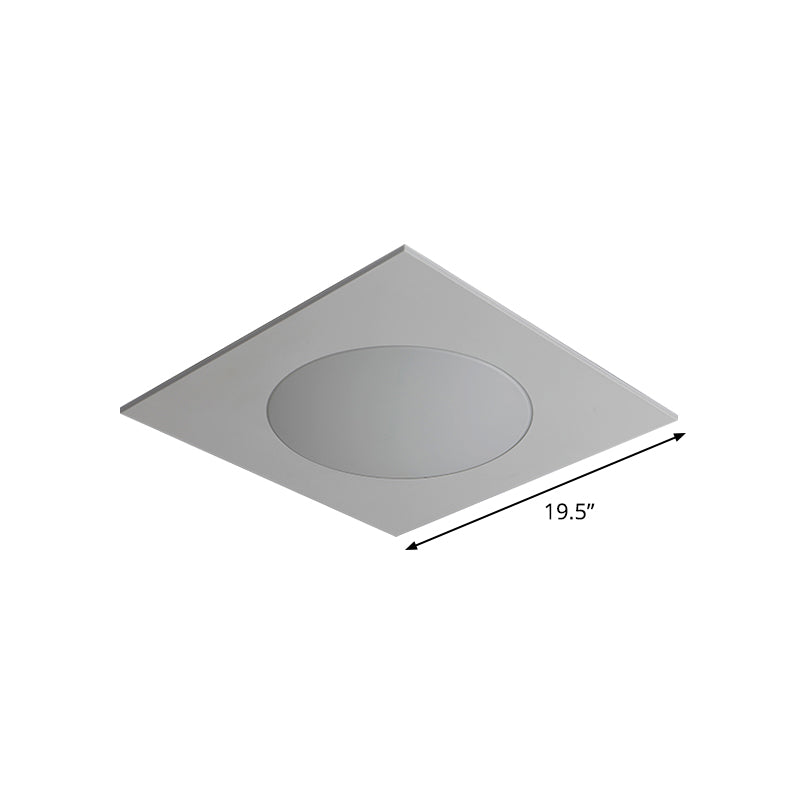 White Square Flushmount Contemporary 19.5"/23.5" W LED Acrylic Ceiling Mounted Fixture in Warm/White Light Clearhalo 'Ceiling Lights' 'Close To Ceiling Lights' 'Close to ceiling' 'Flush mount' Lighting' 1712622