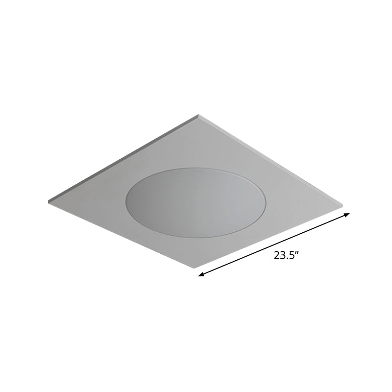 White Square Flushmount Contemporary 19.5"/23.5" W LED Acrylic Ceiling Mounted Fixture in Warm/White Light Clearhalo 'Ceiling Lights' 'Close To Ceiling Lights' 'Close to ceiling' 'Flush mount' Lighting' 1712623