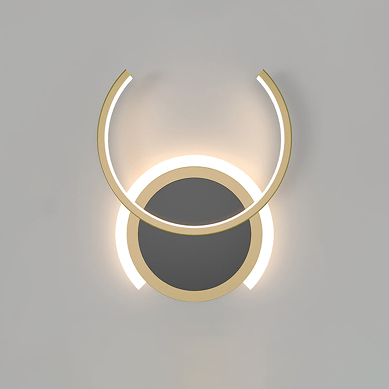 Metal C-Shaped Wall Sconce Light Nordic LED Wall Lighting in Gold for Bedroom, Warm/White Light Clearhalo 'Cast Iron' 'Glass' 'Industrial' 'Modern wall lights' 'Modern' 'Tiffany' 'Traditional wall lights' 'Wall Lamps & Sconces' 'Wall Lights' Lighting' 1712937