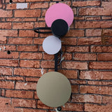 Circular Wall Mount Light Nordic Metallic Blue/Red/Pink LED Wall Lighting Fixture for Living Room Clearhalo 'Cast Iron' 'Glass' 'Industrial' 'Modern wall lights' 'Modern' 'Tiffany' 'Traditional wall lights' 'Wall Lamps & Sconces' 'Wall Lights' Lighting' 1713003