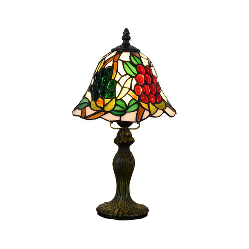 Bell Table Lighting Tiffany Loft Stained Glass 1 Bulb Table Lamp for Living Room Clearhalo 'Lamps' 'Table Lamps' Lighting' 171308