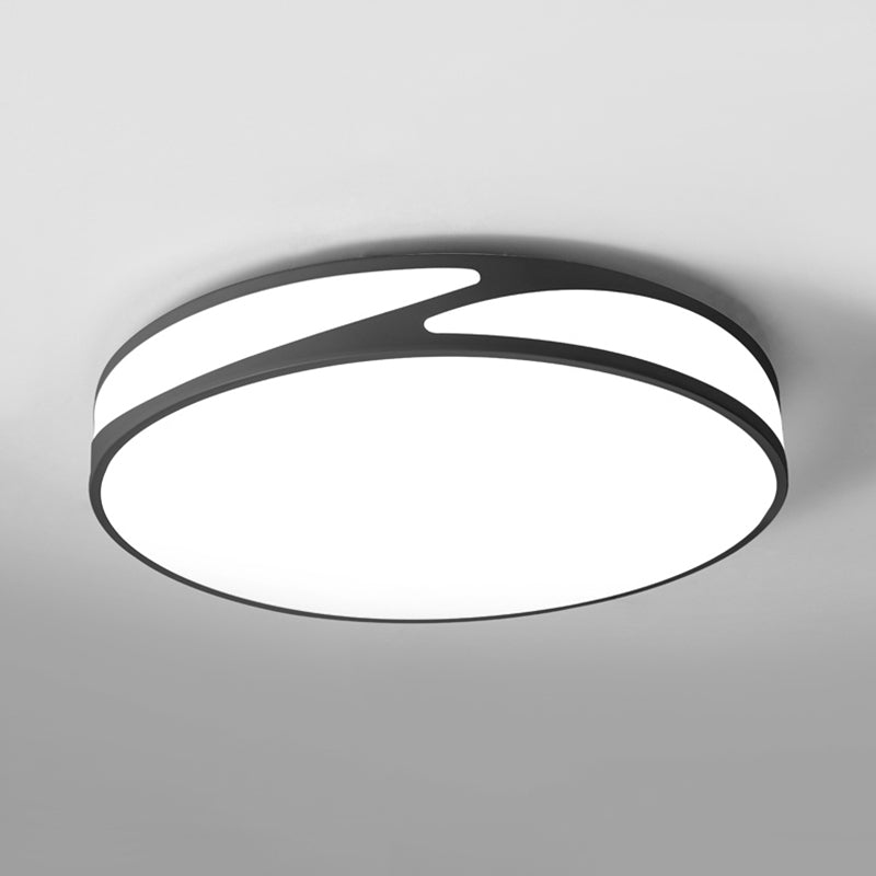 Nordic Monochrome Flush Mount Light Slim Panel Round Acrylic 18/21.5 Inch Wide LED Ceiling Light in Warm/White Light Clearhalo 'Ceiling Lights' 'Close To Ceiling Lights' 'Close to ceiling' 'Flush mount' Lighting' 171329