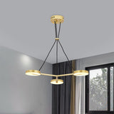 Rounded Chandelier Lighting Modernism Metal LED Gold Hanging Light Fixture for Living Room Clearhalo 'Ceiling Lights' 'Chandeliers' 'Modern Chandeliers' 'Modern' Lighting' 1713297