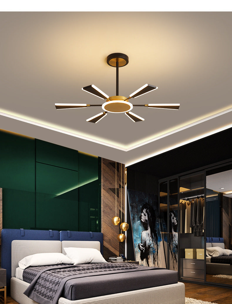 Trapezoid Living Room Chandelier Lamp Metallic 31.5"/39"/47" W LED Modern Pendant Light in Gold, Warm/White Light Gold 31.5" Clearhalo 'Ceiling Lights' 'Chandeliers' 'Modern Chandeliers' 'Modern' Lighting' 1713563