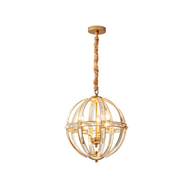 Simplicity Global Pendulum Light Crystal Encrusted Single Bulb Restaurant Pendant Chandelier in Black/Gold Clearhalo 'Ceiling Lights' 'Chandeliers' 'Modern Chandeliers' 'Modern' Lighting' 1713706