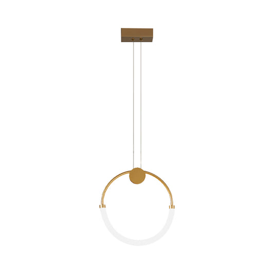 Acrylic Circular Chandelier Lamp Nordic 1/3 Bulbs Gold Pendant Lighting Fixture in Warm/White Light Clearhalo 'Ceiling Lights' 'Modern Pendants' 'Modern' 'Pendant Lights' 'Pendants' Lighting' 1713760