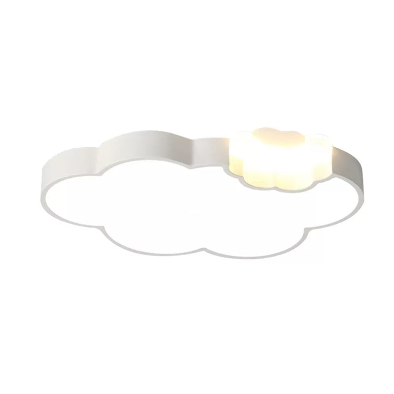 Cloud Kindergarten Flush Ceiling Light Acrylic Modern Ceiling Lamp in White Finish Clearhalo 'Ceiling Lights' 'Close To Ceiling Lights' 'Close to ceiling' 'Flush mount' Lighting' 171410