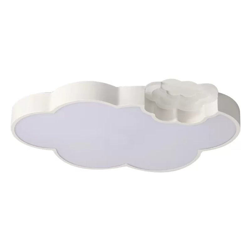 Cloud Kindergarten Flush Ceiling Light Acrylic Modern Ceiling Lamp in White Finish Clearhalo 'Ceiling Lights' 'Close To Ceiling Lights' 'Close to ceiling' 'Flush mount' Lighting' 171413