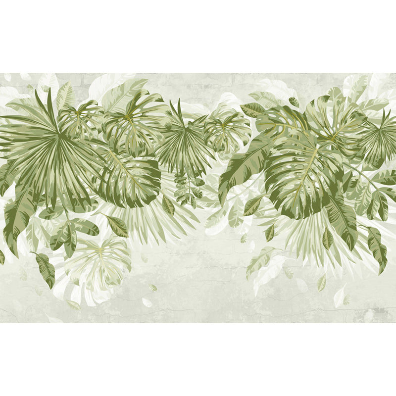 Verdant Botanical Leaves Mural Wallpaper for Living Room Plants Wall Art, Custom Clearhalo 'Wall Decor' 'Wall Mural' 1714292