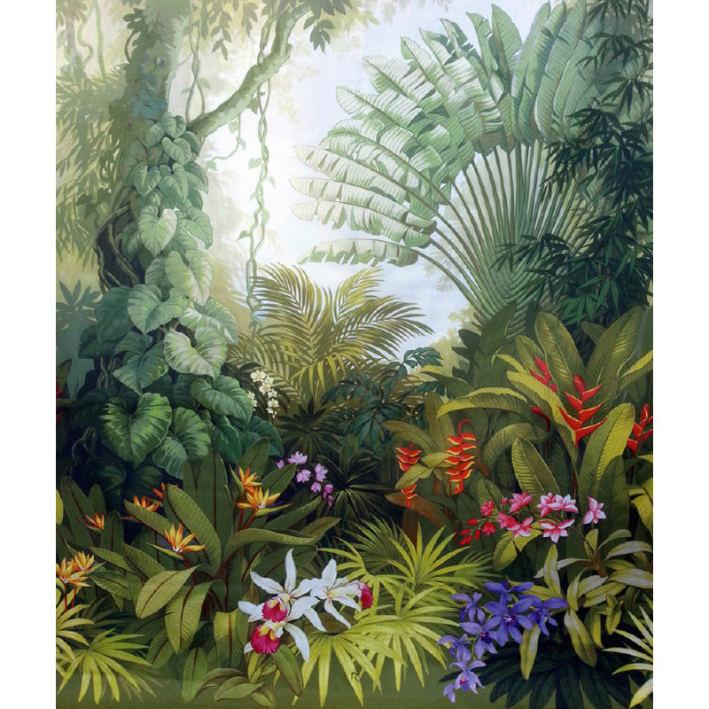 Water Resistant Botanical Wall Mural Non-Woven Tropical Wall Decor for Dining Room Clearhalo 'Wall Decor' 'Wall Mural' 1714497