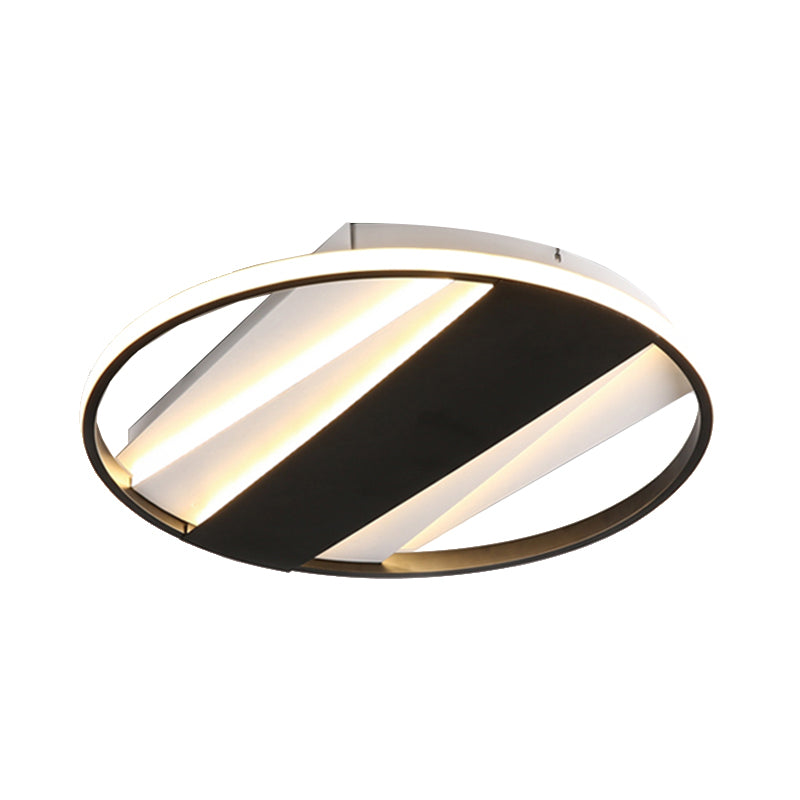 Living Room Ring Ceiling Mount Light Acrylic Modern Simple Ceiling Lamp in Black Clearhalo 'Ceiling Lights' 'Close To Ceiling Lights' 'Close to ceiling' 'Flush mount' Lighting' 171462