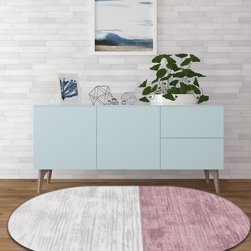 Novelty Living Room Rug in Pink and Blue Color Block Print Rug Polyester Stain-Resistant Area Rug Clearhalo 'Area Rug' 'Rug' 1715572