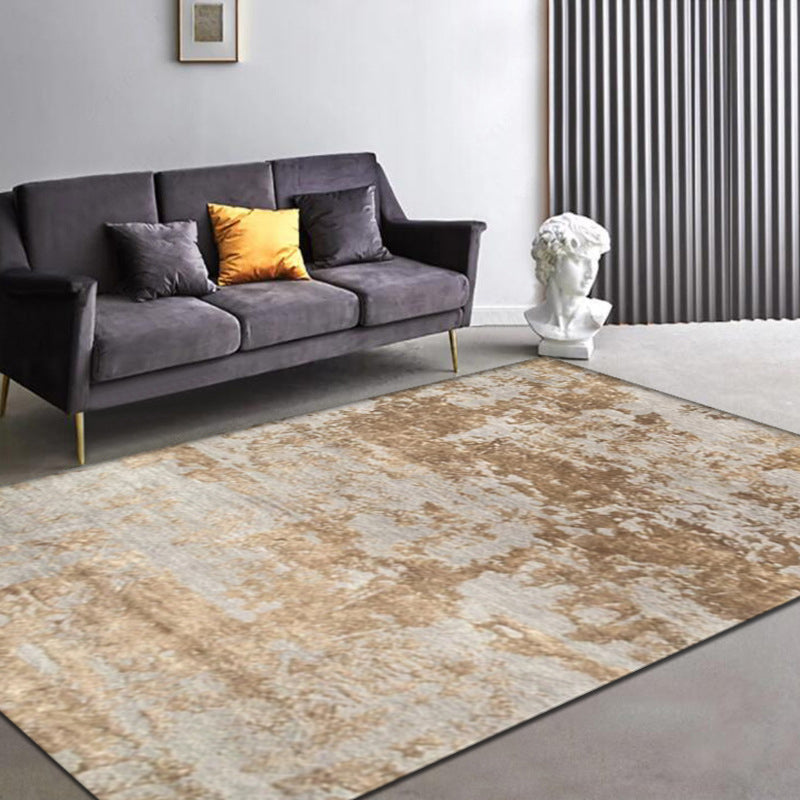 Modern Abstract Rug Multicolor Polyester Rug Washable Non-Slip Pet Friendly Carpet for Living Room Gold Clearhalo 'Area Rug' 'Modern' 'Rugs' Rug' 1716073