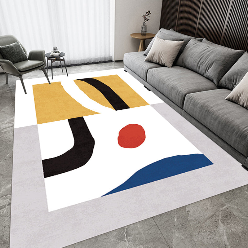 Stylish Minimalist Rug Black and White Abstract Rug Pet Friendly Anti-Slip Backing Carpet for Living Room Clearhalo 'Area Rug' 'Rug' 1716184