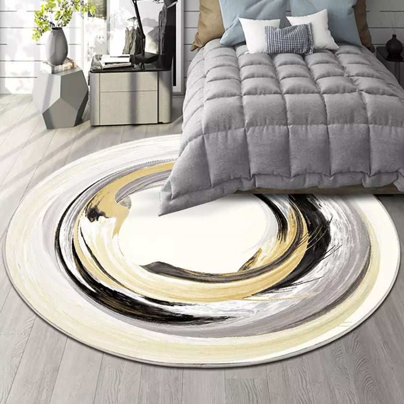 Multicolor Bedroom Rug Polyester Modernism Abstract Rug Washable Pet Friendly Carpet Light Yellow Clearhalo 'Area Rug' 'Modern' 'Rugs' Rug' 1716206