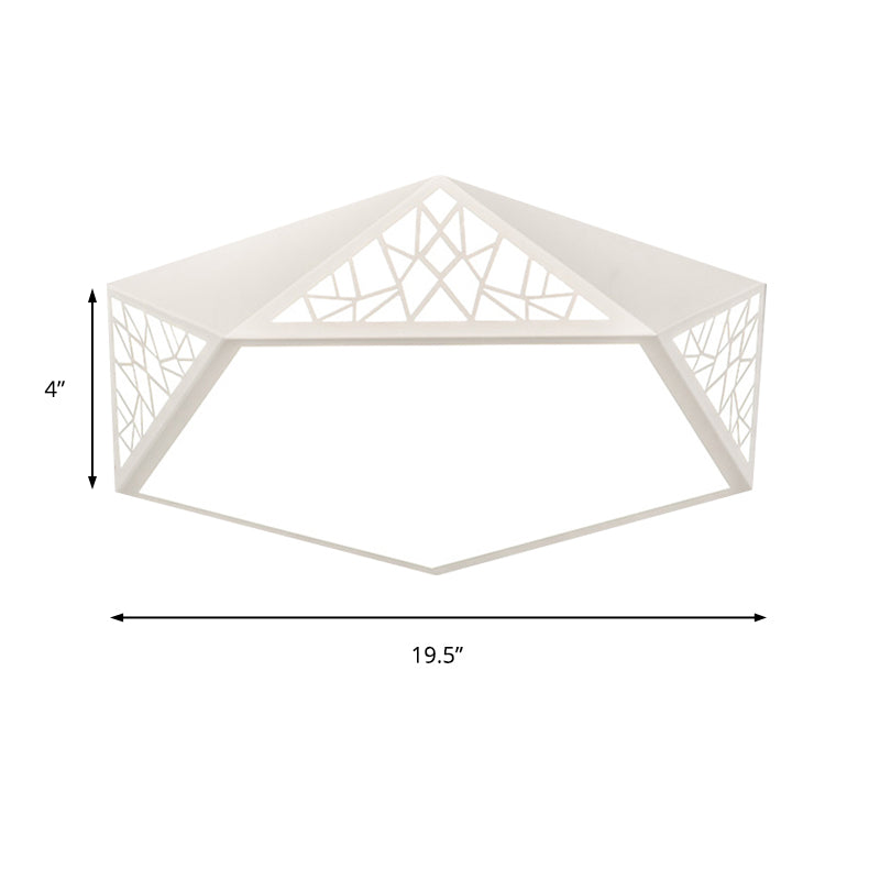 Slim Panel Pentagon Flush Mount Light Modern Acrylic LED Ceiling Lamp for Child Bedroom Clearhalo 'Ceiling Lights' 'Close To Ceiling Lights' 'Close to ceiling' 'Flush mount' Lighting' 171621