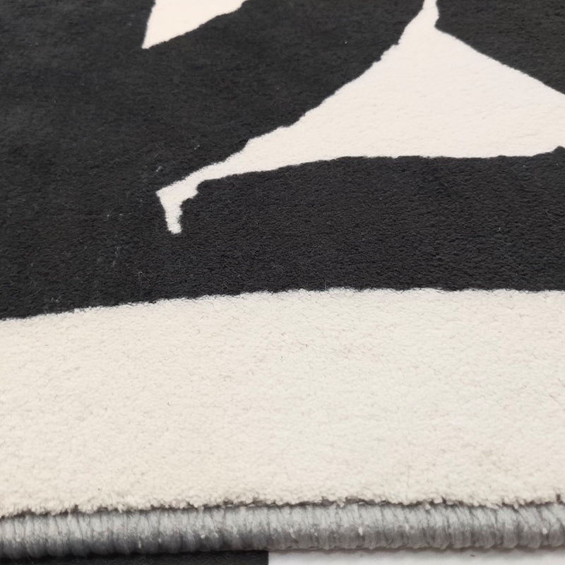 Black and White Abstract Rug Polyester Nordic Rug Pet Friendly Washable Carpet for Living Room Clearhalo 'Area Rug' 'Rug' 1716295