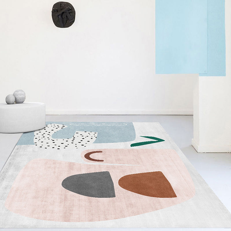 Nordic Colorblock Abstract Living Room Rug Polyester Novelty Abstract Rug Washable Pet Friendly Carpet Grey Clearhalo 'Area Rug' 'Modern' 'Rugs' Rug' 1716348