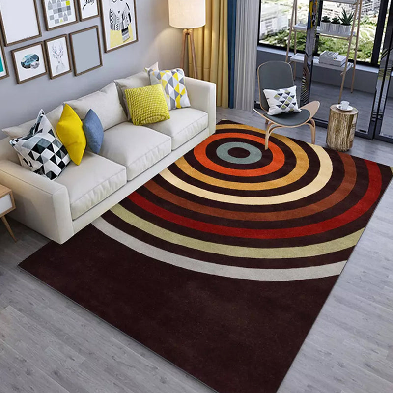 Casual Colorblock Geometric Pattern Rug Multicolor Polyester Rug Washable Non-Slip Pet Friendly Carpet for Living Room Tan Clearhalo 'Area Rug' 'Modern' 'Rugs' Rug' 1716525