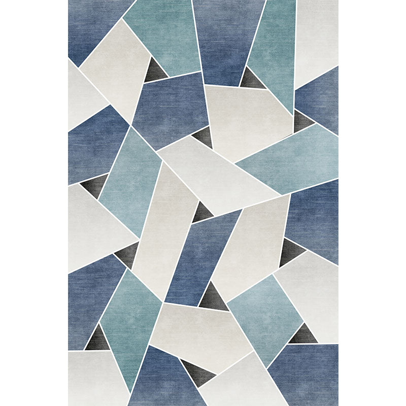 Unique Geometric Pattern Rug Blue and Green Modern Rug Polyester Washable Pet Friendly Anti-Slip Carpet for Living Room Clearhalo 'Area Rug' 'Modern' 'Rugs' Rug' 1716625