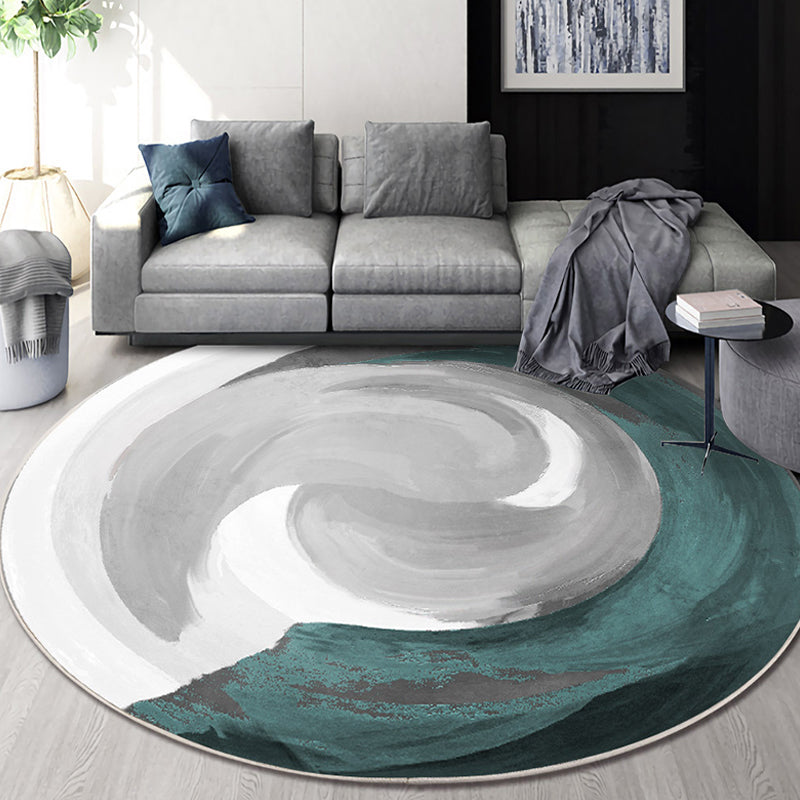 Stylish Pink Multicolor Contemporary Rug Polyester Abstract Watercolor Pattern Rug Non-Slip Pet Friendly Area Rug for Living Room Blackish Green Clearhalo 'Area Rug' 'Modern' 'Rugs' Rug' 1716660