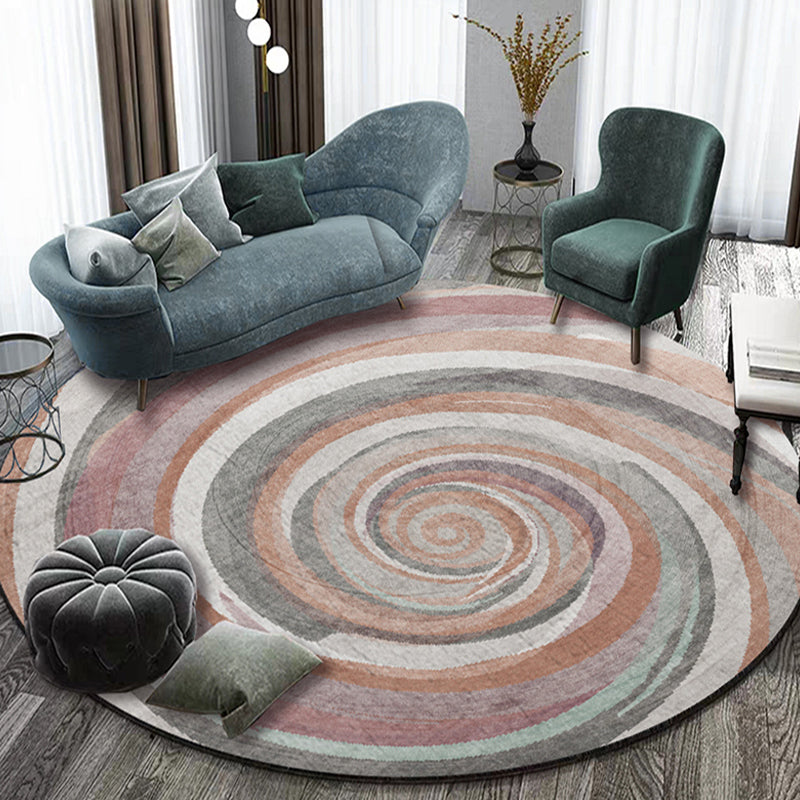 Stylish Pink Multicolor Contemporary Rug Polyester Abstract Watercolor Pattern Rug Non-Slip Pet Friendly Area Rug for Living Room Orange Clearhalo 'Area Rug' 'Modern' 'Rugs' Rug' 1716664