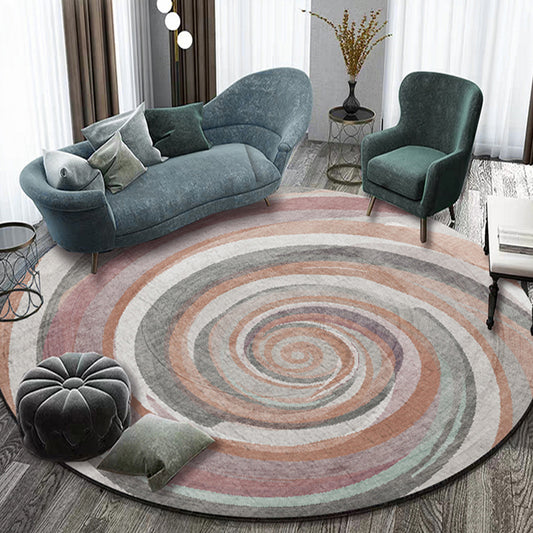 Stylish Pink Multicolor Contemporary Rug Polyester Abstract Watercolor Pattern Rug Non-Slip Pet Friendly Area Rug for Living Room Orange Clearhalo 'Area Rug' 'Modern' 'Rugs' Rug' 1716664