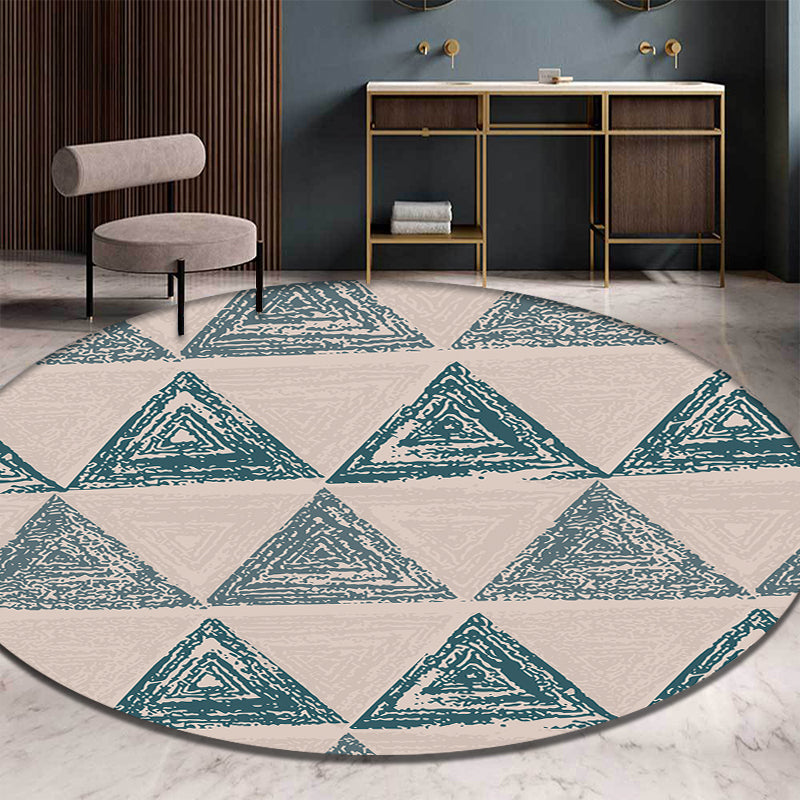 Modernist Living Room Rug Geometric Pattern Rug Polyester Washable Anti-Slip Pet Friendly Area Rug Aqua Clearhalo 'Area Rug' 'Modern' 'Rugs' Rug' 1716710