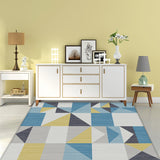 Blue and Grey Modernist Rug Polyester Geometric Pattern Rug Pet Friendly Washable Anti-Slip Backing Carpet for Living Room Clearhalo 'Area Rug' 'Modern' 'Rugs' Rug' 1716818