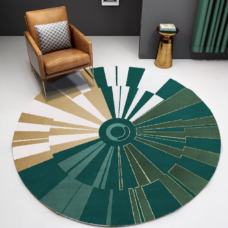 Unique Multicolor Contemporary Rug Polyester Geometric Circle Pattern Rug  Non-Slip Pet Friendly Area Rug for Living Room - Clearhalo