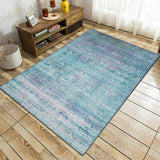 Simple Abstract Rug Blue Modern Rug Polyester Washable Pet Friendly Anti-Slip Carpet for Living Room Blue Clearhalo 'Area Rug' 'Modern' 'Rugs' Rug' 1717146