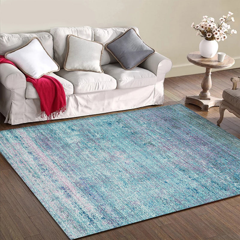 Simple Abstract Rug Blue Modern Rug Polyester Washable Pet Friendly Anti-Slip Carpet for Living Room Clearhalo 'Area Rug' 'Modern' 'Rugs' Rug' 1717147