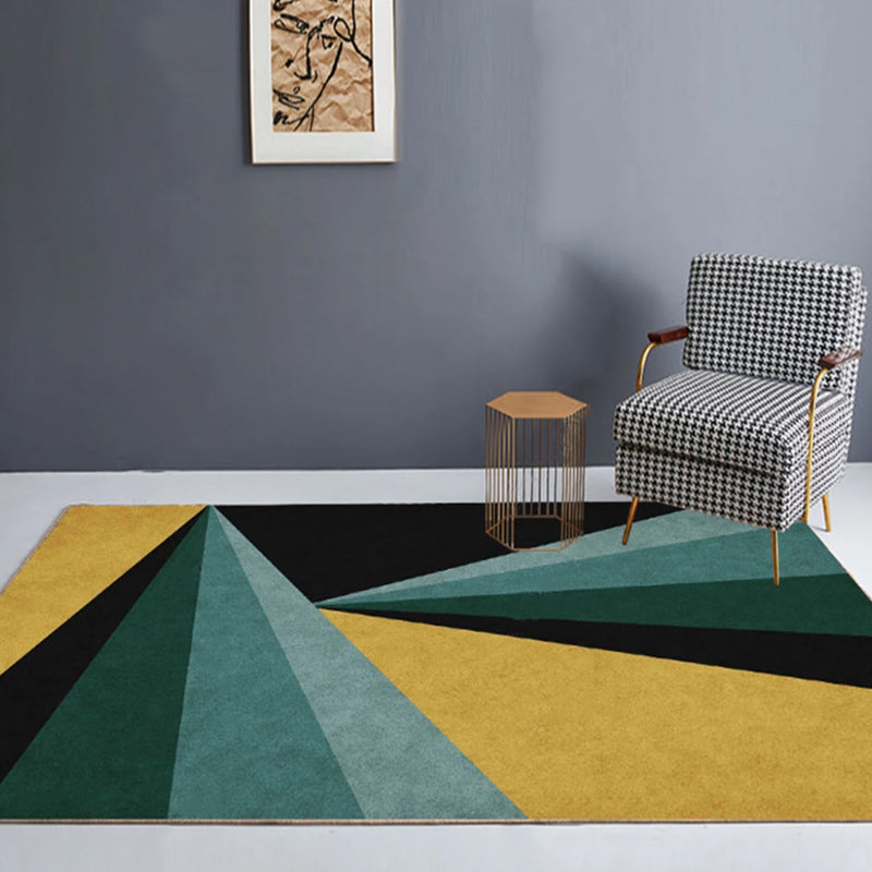 Multicolor Bedroom Rug Polyester Modernism Colorblock Geometric Pattern Rug Washable Pet Friendly Carpet Clearhalo 'Area Rug' 'Modern' 'Rugs' Rug' 1717217