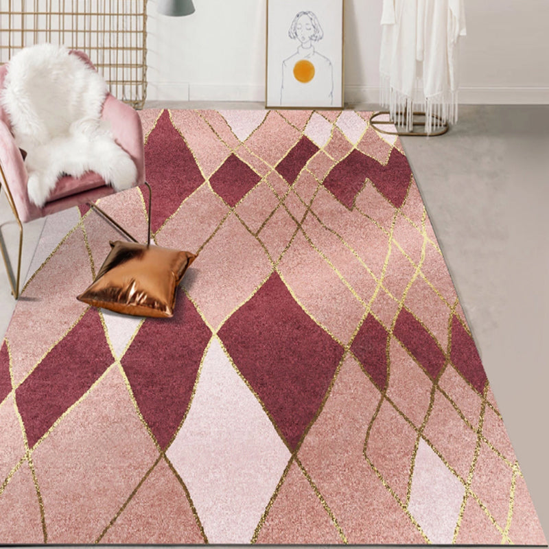 Multicolor Bedroom Rug Polyester Modernism Colorblock Geometric Pattern Rug Washable Pet Friendly Carpet Clearhalo 'Area Rug' 'Modern' 'Rugs' Rug' 1717225