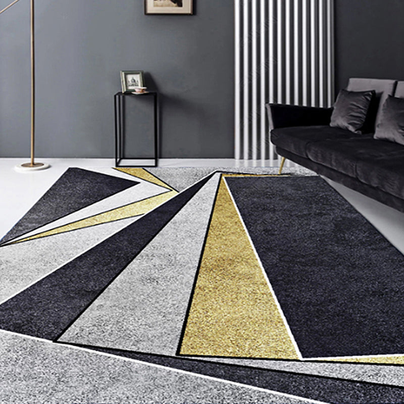 Multicolor Bedroom Rug Polyester Modernism Colorblock Geometric Pattern Rug Washable Pet Friendly Carpet Clearhalo 'Area Rug' 'Modern' 'Rugs' Rug' 1717231