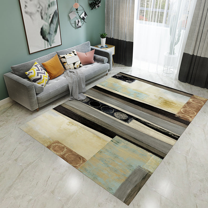 Unique Watercolor Pattern Rug Multicolor Modern Rug Flannel Washable Pet Friendly Anti-Slip Carpet for Living Room Yellow Clearhalo 'Area Rug' 'Modern' 'Rugs' Rug' 1717397