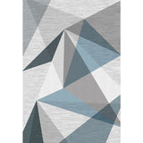 Contemporary Colorblock Geometric Pattern Rug Blue and Grey Polyester Rug Washable Pet Friendly Non-Slip Area Rug for Living Room Clearhalo 'Area Rug' 'Modern' 'Rugs' Rug' 1717457