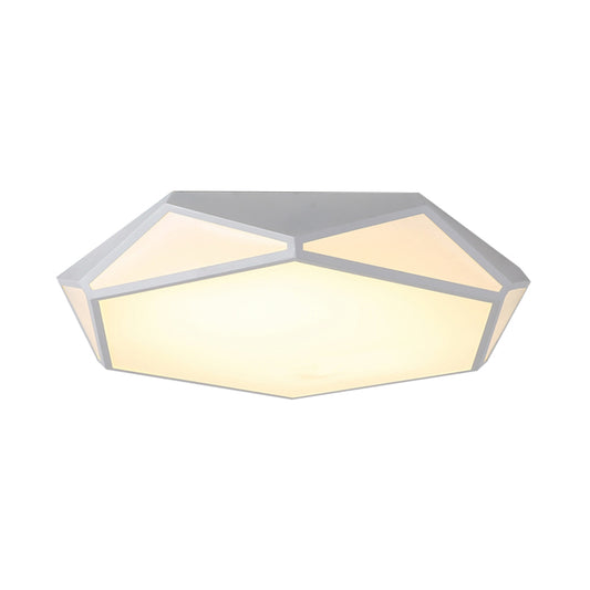 Modern White LED Ceiling Light Hexagonal Shape Acrylic Flush Mount Light for Restaurant Clearhalo 'Ceiling Lights' 'Close To Ceiling Lights' 'Close to ceiling' 'Flush mount' Lighting' 171828