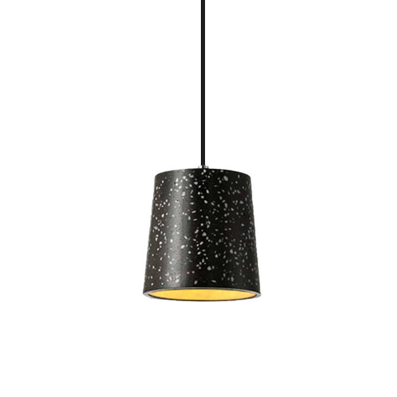 Cement Cone Pendant Lighting in Nordic Style 1 Light Black/White/Brown Hanging Light Clearhalo 'Ceiling Lights' 'Modern Pendants' 'Modern' 'Pendant Lights' 'Pendants' Lighting' 171928