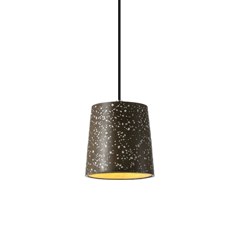 Cement Cone Pendant Lighting in Nordic Style 1 Light Black/White/Brown Hanging Light Clearhalo 'Ceiling Lights' 'Modern Pendants' 'Modern' 'Pendant Lights' 'Pendants' Lighting' 171931