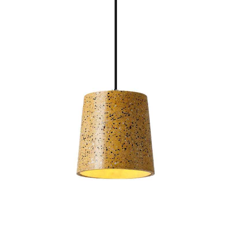 Cement Cone Pendant Lighting in Nordic Style 1 Light Black/White/Brown Hanging Light Clearhalo 'Ceiling Lights' 'Modern Pendants' 'Modern' 'Pendant Lights' 'Pendants' Lighting' 171940