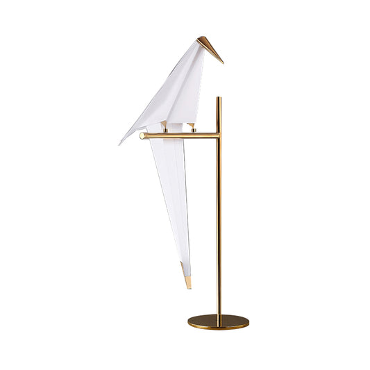 Plastic Birdie Table Lamp Contemporary Style 1 Light Gold Finish Table Lighting for Living Room Clearhalo 'Lamps' 'Table Lamps' Lighting' 172052