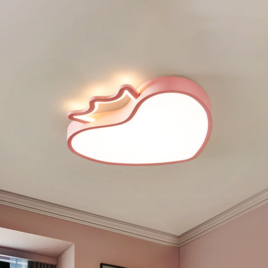 Acrylic Loving Heart Ceiling Light Cartoon Style LED Flush Mount Lamp Fixture in Pink/Gold Clearhalo 'Ceiling Lights' 'Close To Ceiling Lights' 'Close to ceiling' 'Flush mount' Lighting' 1723020